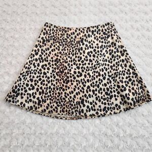 PRINCESS POLLY Animal Print Satin Mini Skirt Size 2US (4695)